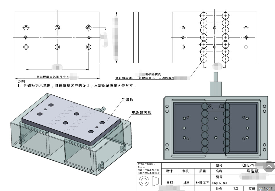 千豪電永磁吸盤，自動化夾具